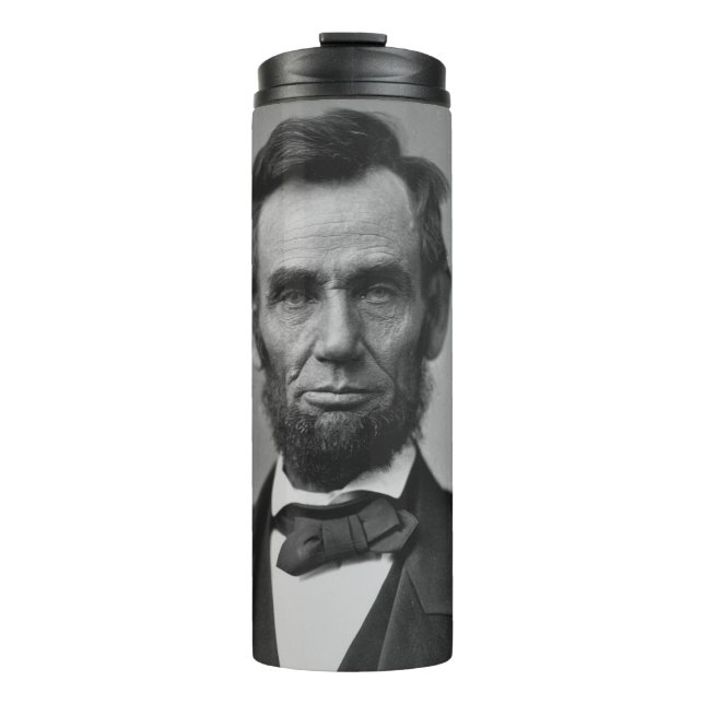 Abraham Lincoln Portrait Thermosbecher (Vorderseite)