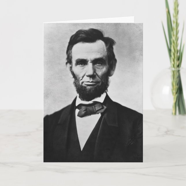 Abraham Lincoln Portrait von Alexander Gardner Karte (Vorderseite)
