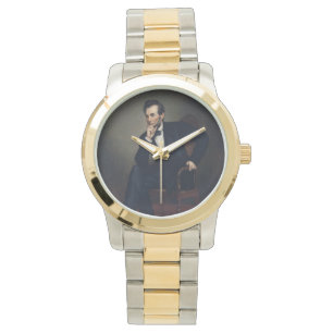 Abraham Lincoln Portrait von George Healy Armbanduhr