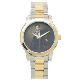 Abraham Lincoln Portrait von George Healy Armbanduhr