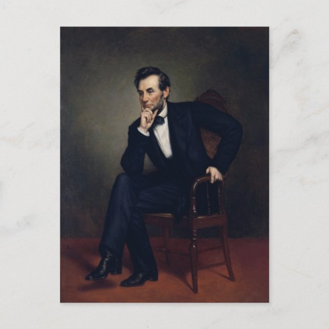 Abraham Lincoln Portrait von George Healy Postkarte (Vorderseite)