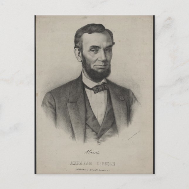Abraham Lincoln Postkarte (Vorderseite)