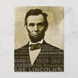Abraham Lincoln Postkarte