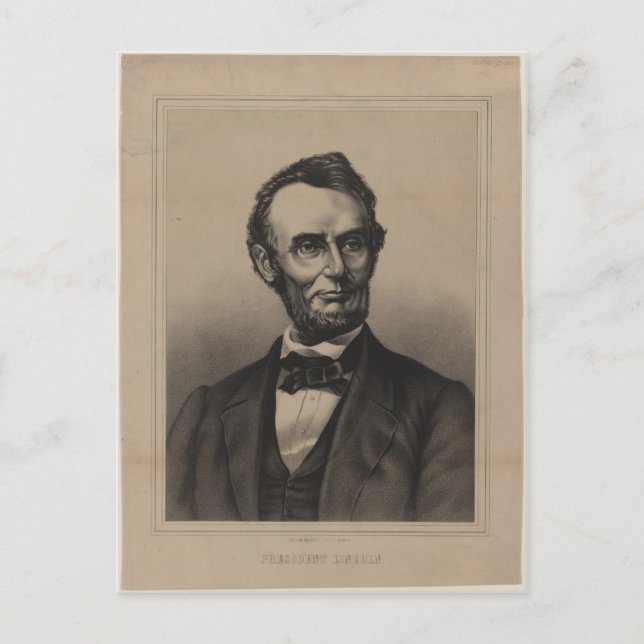 Abraham Lincoln Postkarte (Vorderseite)