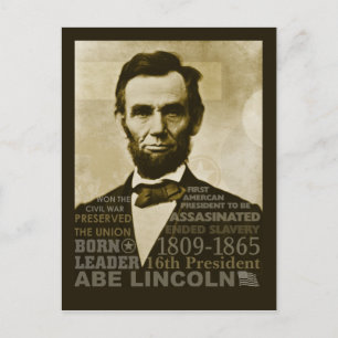 Abraham Lincoln Postkarte