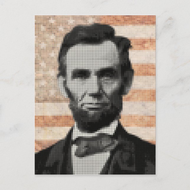 Abraham Lincoln Postkarte (Vorderseite)
