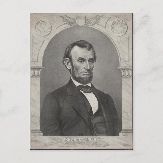 Abraham Lincoln Postkarte (Vorderseite)