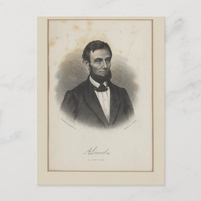 Abraham Lincoln Postkarte (Vorderseite)