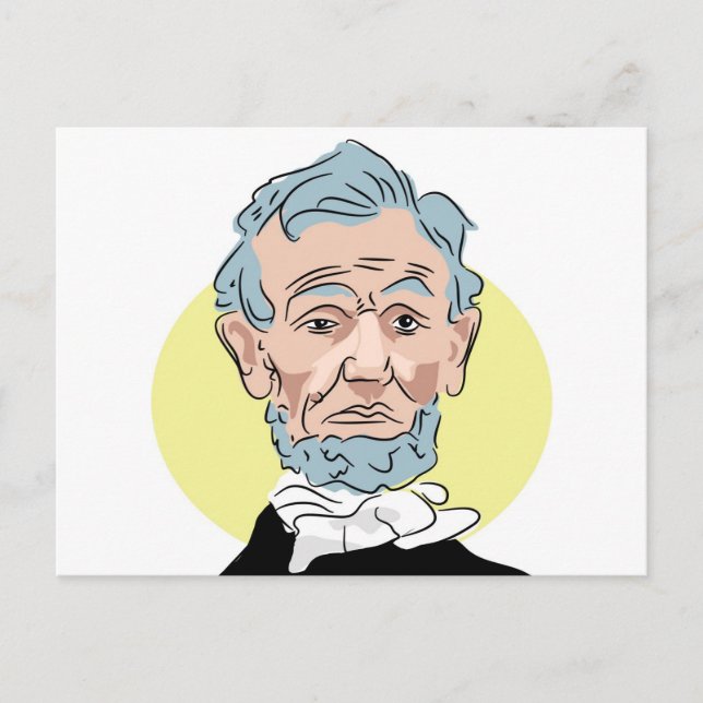 Abraham Lincoln Postkarte (Vorderseite)