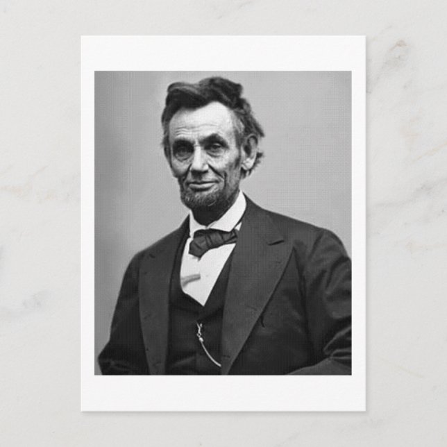 Abraham Lincoln Postkarte (Vorderseite)