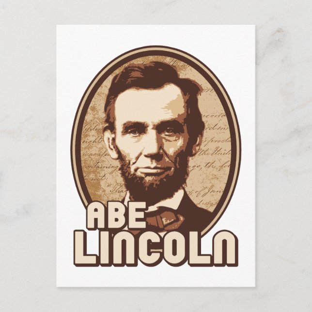 Abraham Lincoln Postkarte (Vorderseite)