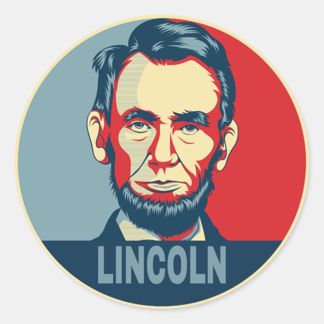Abraham Lincoln, Präsident der USA, Hope Runder Aufkleber (Vorderseite)