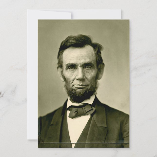 Abraham Lincoln Präsident usa vereinte Staaten Ame Einladung (Vorderseite)