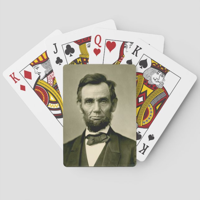 Abraham Lincoln Präsident usa vereinte Staaten Ame Spielkarten (Rückseite)