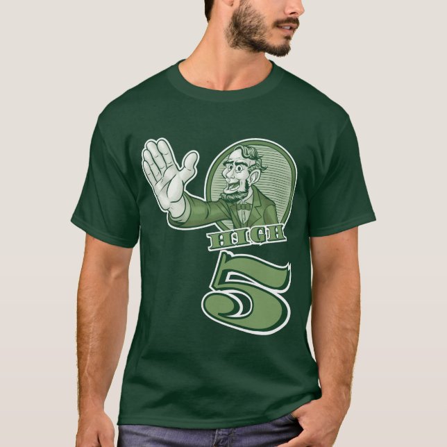 Abraham Lincoln Präsidentenfünf T-Shirt (Vorderseite)