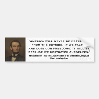 Abraham Lincoln Quote_02 Autoaufkleber