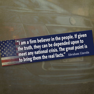 Abraham Lincoln Quote Autoaufkleber