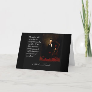 Abraham Lincoln Quote & Portrait Karte