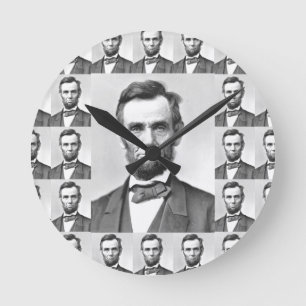 Abraham Lincoln Runde Wanduhr