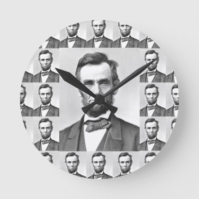 Abraham Lincoln Runde Wanduhr (Vorderseite)