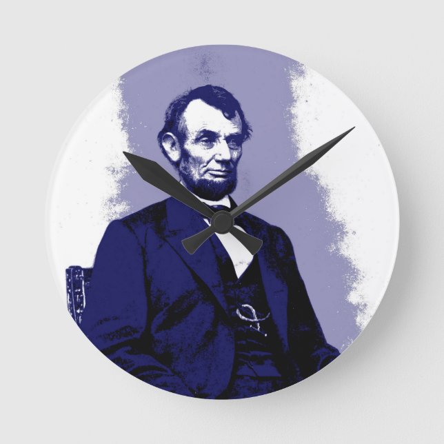 Abraham Lincoln Runde Wanduhr (Vorderseite)