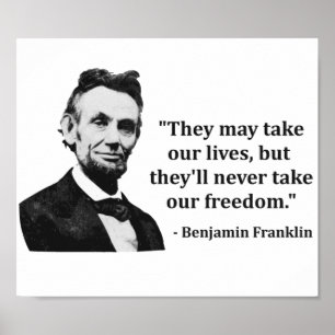 Abraham Lincoln-Schleppangel-Zitat Poster