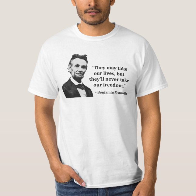 Abraham Lincoln-Schleppangel-Zitat T-Shirt (Vorderseite)