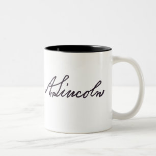 Abraham Lincoln Signature Zweifarbige Tasse