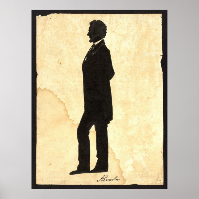 Abraham Lincoln Silhouette 1860 Poster (Vorne)