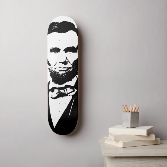 Abraham Lincoln Skateboard (Wandkunst)