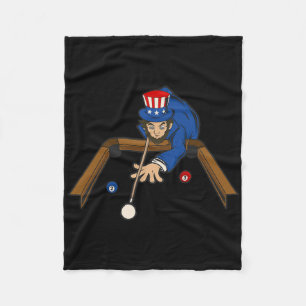 Abraham Lincoln spielt Billiard Funny 4. Juli Fleecedecke