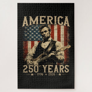 Abraham Lincoln spielt Gitarre 4. Juli Puzzle