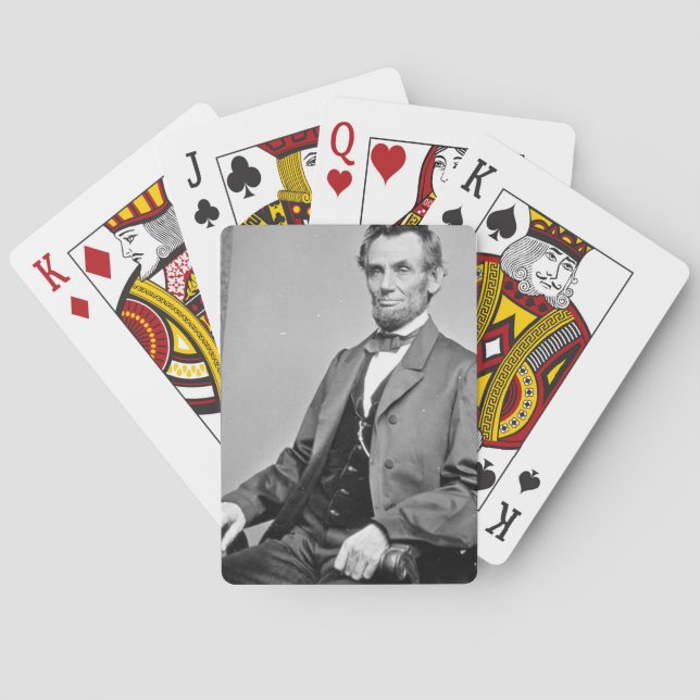 Abraham Lincoln spielt Karten Spielkarten (Rückseite)