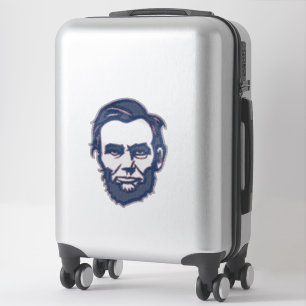 Abraham Lincoln Stars Portrait US-Präsident Aufkleber