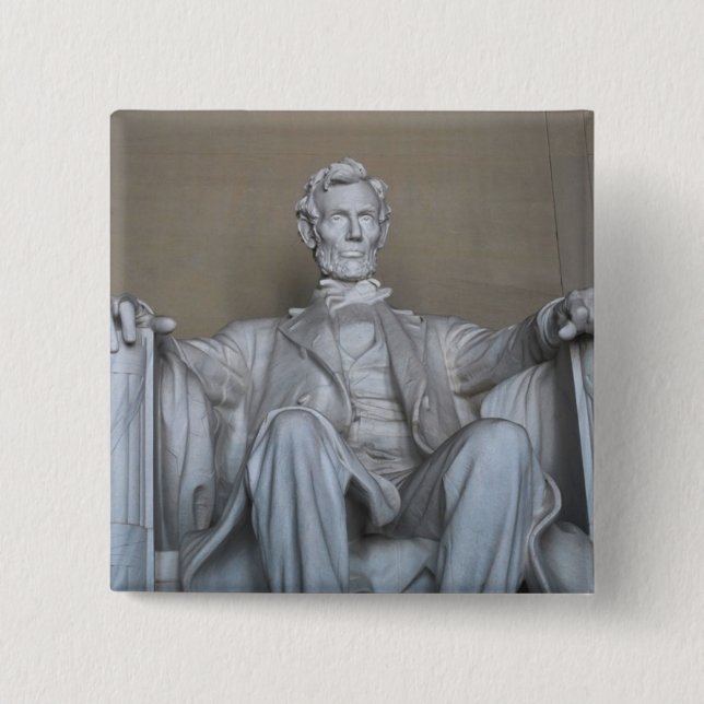 Abraham Lincoln-Statue Button (Vorderseite)