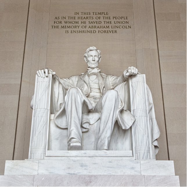 Abraham Lincoln Statue Freistehende Fotoskulptur (Vorne)