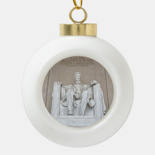 Abraham Lincoln Statue Keramik Kugel-Ornament