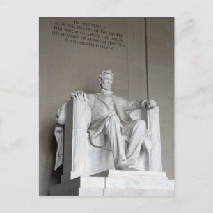 Abraham Lincoln Statue Lincoln Memorial Washington Postkarte