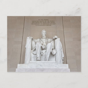 Abraham Lincoln Statue Postkarte