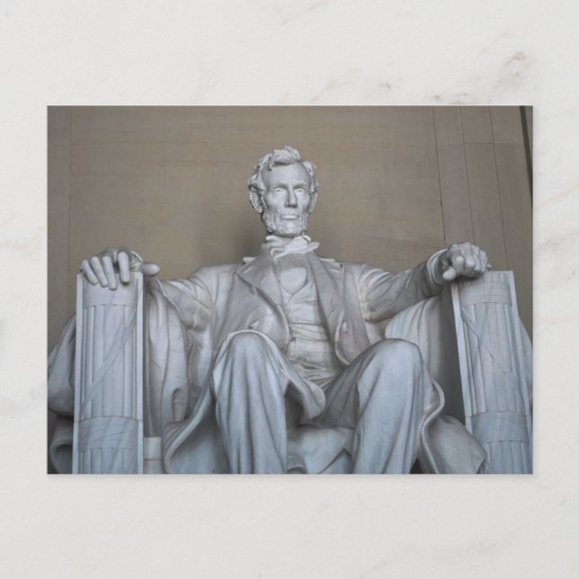 Abraham Lincoln Statue Postkarte (Vorderseite)