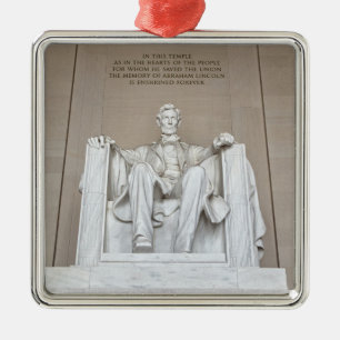 Abraham Lincoln Statue Silbernes Ornament