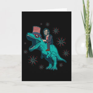 Abraham Lincoln T Rex Dinosaur 4. Juli Amerika Karte