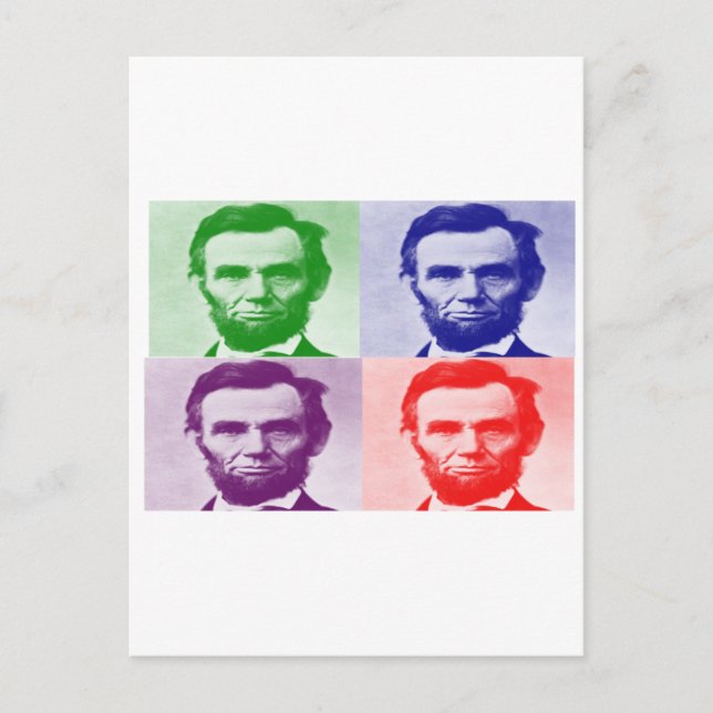 Abraham Lincoln T - Shirt & Geschenke Postkarte (Vorderseite)
