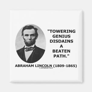 Abraham Lincoln Towering Genius Didains geschlagen Magnet
