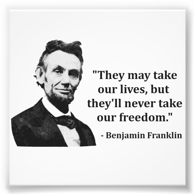 Abraham Lincoln Troll Zitat Fotodruck (Vorne)