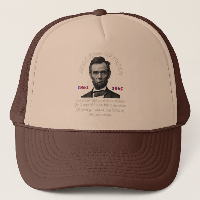 Abraham Lincoln Truckerkappe (Vorderseite)