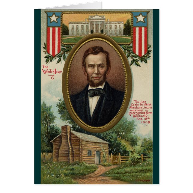 Abraham Lincoln u. Blockhaus in Kentucky (Vorne)