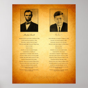 Abraham Lincoln und John- F. Kennedyverschwörung Poster