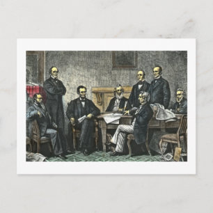 Abraham Lincoln und sein Kabinett Postkarte