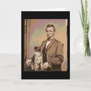 Abraham Lincoln und seine Katze Dixie Karte